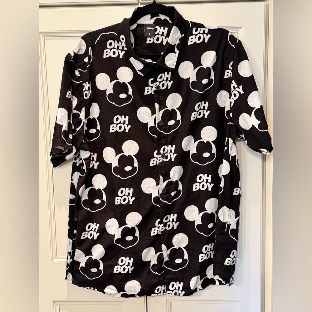 NEFF Mickey Mouse button up shirt